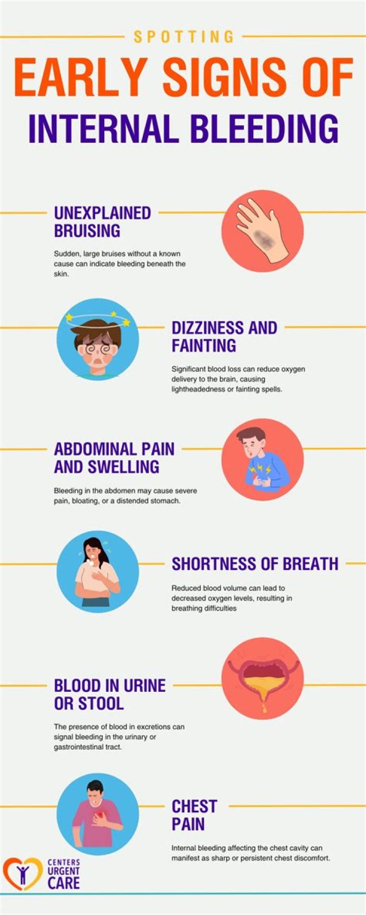 Do you feel pain with internal bleeding?