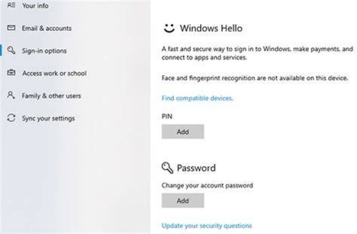 How do you set a password on Windows 10?