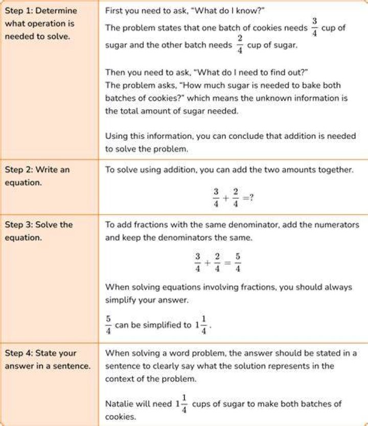 How do you solve math problems with fractions?