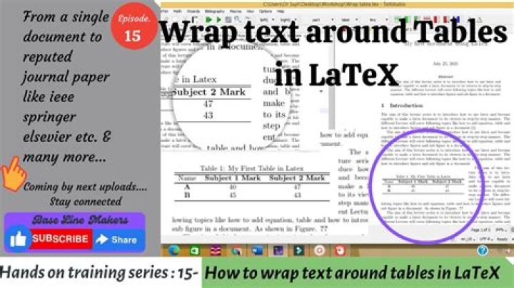 How do you wrap text in a table in latex?