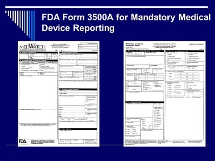 How many days must a FDA mandatory reporting form 3500A be submitted to the FDA?