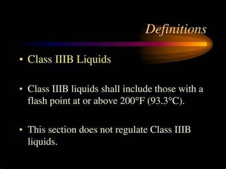 Is motor oil a Class IIIB liquid?