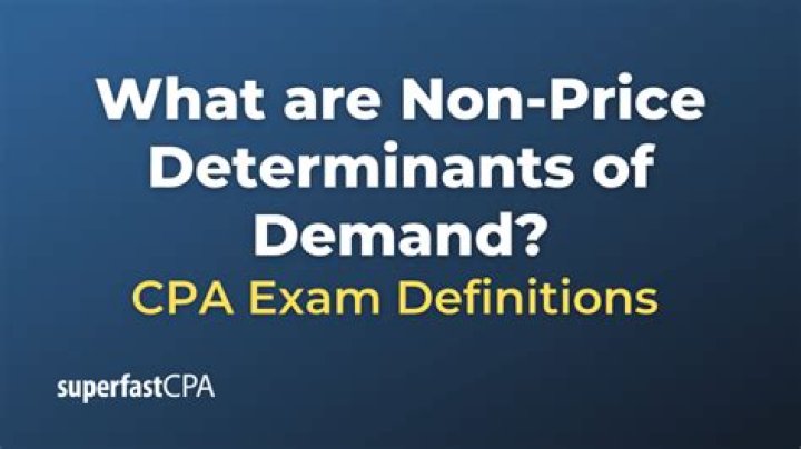 What are the examples of non-price determinants?