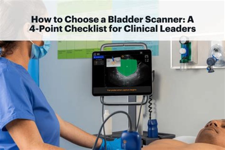 What button do you press on the bladder scanner when the patient is female but has had a hysterectomy?