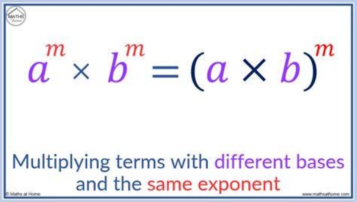 What do you do with exponents when bases are different?