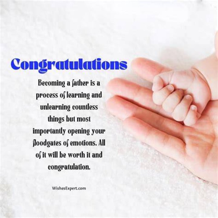 What do you say to the father of a new baby?