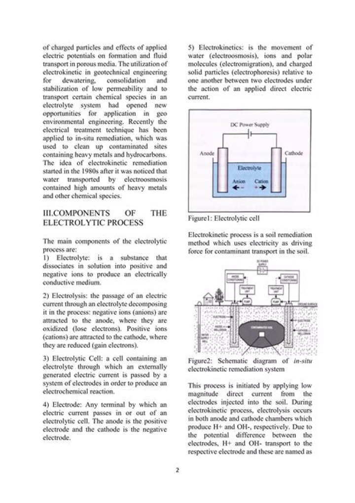 What is electrokinetic method?