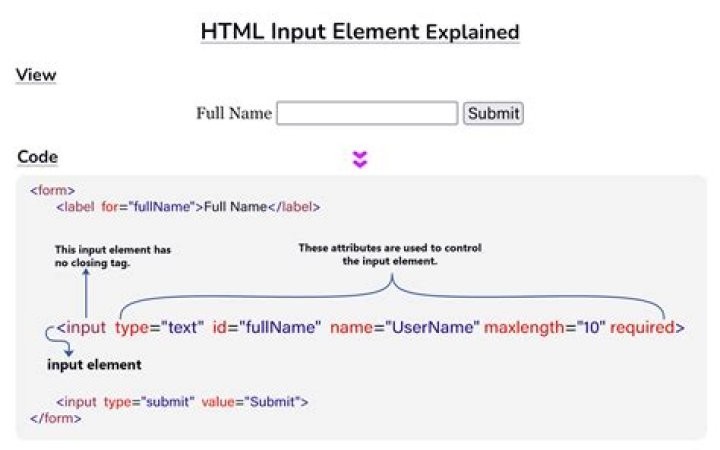 What is input tag in HTML?
