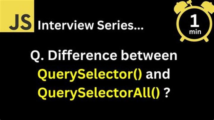 What is the difference between querySelector and querySelectorAll?