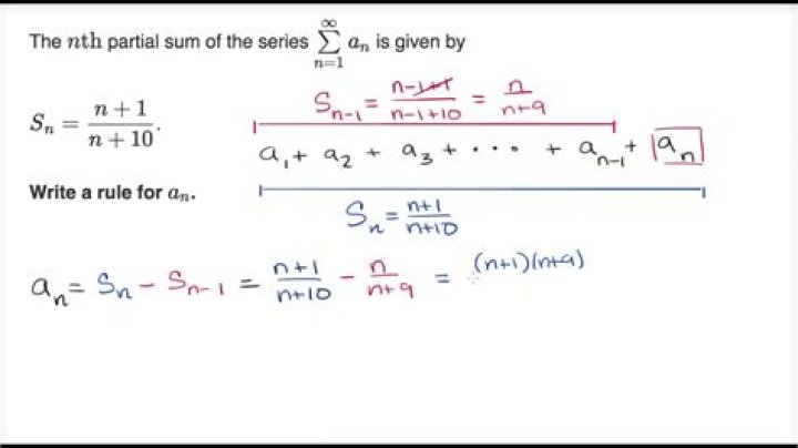 What is the partial sum formula?