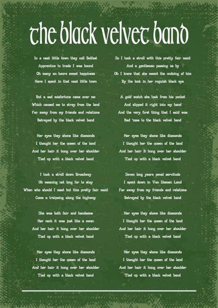 Who was the song Black Velvet written about?